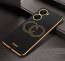 Vaku ® Vivo V29e 5G Skylar Leather Pattern Gold Electroplated Soft TPU Back Cover