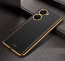 Vaku ® Vivo V29e 5G Luxemberg Leather Pattern Gold Electroplated Soft TPU Back Cover