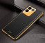 Vaku ® Vivo T2 Pro 5G Luxemberg Leather Pattern Gold Electroplated Soft TPU Back Cover