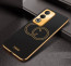 Vaku ® Oppo A3 Pro 5G Skylar Leather Pattern Gold Electroplated Soft TPU Back Cover