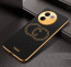 Vaku ® Vivo V30e 5G Skylar Leather Pattern Gold Electroplated Soft TPU Back Cover