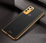 Vaku ® Vivo Y30 Luxemberg Leather Pattern Gold Electroplated Soft TPU Back Cover