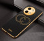 Vaku ® Vivo Y58 5G Skylar Leather Pattern Gold Electroplated Soft TPU Back Cover