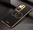 Vaku ® Vivo V30 5G Skylar Leather Pattern Gold Electroplated Soft TPU Back Cover