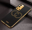 Vaku ® OnePlus 9R Skylar Leather Pattern Gold Electroplated Soft TPU Back Cover