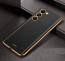 Vaku ® Vivo Y100 4G Luxemberg Leather Pattern Gold Electroplated Soft TPU Back Cover