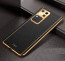 Vaku ® Vivo V30 5G Luxemberg Leather Pattern Gold Electroplated Soft TPU Back Cover