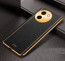 Vaku ® Vivo T3x 5G Luxemberg Leather Pattern Gold Electroplated Soft TPU Back Cover
