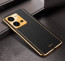Vaku ® Vivo Y35 4G Luxemberg Leather Pattern Gold Electroplated Soft TPU Back Cover