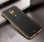 Vaku ® Oppo F11 Luxemberg Series Leather Stitched Gold Electroplated Soft TPU Back Cover