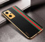 Vaku ® Oppo K10 4G Felix Line Leather Stitched Gold Electroplated Soft TPU Back Cover Case