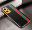 Vaku ® Oppo K10 4G Felix Line Leather Stitched Gold Electroplated Soft TPU Back Cover Case