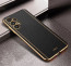 Vaku ® Samsung Galaxy A13 Luxemberg Leather Stitched Gold Electroplated Soft TPU Back Cover