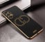 Vaku ® Samsung Galaxy A13 Skylar Leather Pattern Gold Electroplated Soft TPU Back Cover