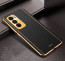 Vaku ® Oppo Reno12 5G Luxemberg Leather Pattern Gold Electroplated Soft TPU Back Cover
