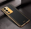 Vaku ® Vivo V29 5G Luxemberg Leather Pattern Gold Electroplated Soft TPU Back Cover