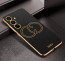 Vaku ® Samsung Galaxy A55 5G Skylar Leather Pattern Gold Electroplated Soft TPU Back Cover