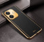 Vaku ® Oppo A3X 5G Luxemberg Leather Pattern Gold Electroplated Soft TPU Back Cover