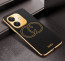 Vaku ® Oppo A3X 5G Skylar Leather Pattern Gold Electroplated Soft TPU Back Cover