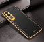 Vaku ® OnePlus Nord CE4 Luxemberg Leather Pattern Gold Electroplated Soft TPU Back Cover