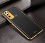 Vaku ® Vivo Y30 Luxemberg Leather Pattern Gold Electroplated Soft TPU Back Cover