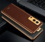 Vaku ® Vivo iQoo Z3 5G Luxemberg Series Leather Stitched Gold Electroplated Soft TPU Back Cover