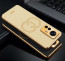 Vaku ® Xiaomi 12 Pro 5G Skylar Leather Pattern Gold Electroplated Soft TPU Back Cover