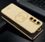 Vaku ® Samsung Galaxy A05s Skylar Leather Pattern Gold Electroplated Soft TPU Back Cover