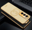 Vaku ® Oppo Reno12 5G Skylar Leather Pattern Gold Electroplated Soft TPU Back Cover