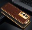 Vaku ® Oppo A3 Pro 5G Luxemberg Leather Pattern Gold Electroplated Soft TPU Back Cover