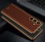 Vaku ® Samsung Galaxy F15 5G Luxemberg Leather Pattern Gold Electroplated Soft TPU Back Cover