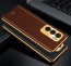 Vaku ® Oppo Reno12 5G Luxemberg Leather Pattern Gold Electroplated Soft TPU Back Cover