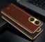 Vaku ® Oppo A98 Luxemberg Leather Pattern Gold Electroplated Soft TPU Back Cover