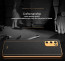 Vaku ® Samsung Galaxy M02s Luxemberg Leather Stitched Gold Electroplated Soft TPU Back Cover