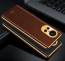 Vaku ® Oppo Reno10 Pro 5G Luxemberg Leather Pattern Gold Electroplated Soft TPU Back Cover