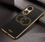Vaku ® Oppo A78 5G Skylar Leather Pattern Gold Electroplated Soft TPU Back Cover