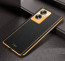 Vaku ® Oppo A79 5G Luxemberg Leather Pattern Gold Electroplated Soft TPU Back Cover