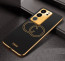 Vaku ® Vivo V29 5G Skylar Leather Pattern Gold Electroplated Soft TPU Back Cover