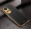 Vaku ® Oppo Reno10 5G Luxemberg Leather Pattern Gold Electroplated Soft TPU Back Cover