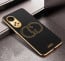Vaku ® Oppo Reno8T 5G Skylar Leather Pattern Gold Electroplated Soft TPU Back Cover