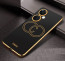 Vaku ® OnePlus Nord CE 3 5G Skylar Leather Pattern Gold Electroplated Soft TPU Back Cover