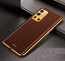 Vaku ® OnePlus 9R Luxemberg Series Leather Stitched Gold Electroplated Soft TPU Back Cover