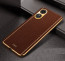 Vaku ® Oppo A17 Luxemberg Leather Pattern Gold Electroplated Soft TPU Back Cover