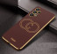 Vaku ® Samsung Galaxy A13 Skylar Leather Pattern Gold Electroplated Soft TPU Back Cover