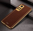 Vaku ® Redmi Note 11 Luxemberg Series Leather Stitched Gold Electroplated Soft TPU Back Cover