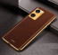 Vaku ® Oppo A77s Luxemberg Leather Pattern Gold Electroplated Soft TPU Back Cover