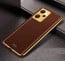 Vaku ® Xiaomi Redmi Note 12 5G Luxemberg Series Leather Stitched Gold Electroplated Soft TPU Back Cover