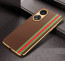 Vaku ® Oppo A78 5G Felix Line Leather Stitched Gold Electroplated Soft TPU Back Cover Case