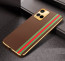 Vaku ® Vivo Y21A Felix Line Leather Stitched Gold Electroplated Soft TPU Back Cover Case