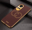 Vaku ® Oppo Reno10 5G Skylar Leather Pattern Gold Electroplated Soft TPU Back Cover